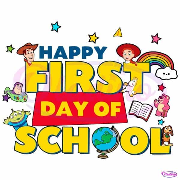 Happy First Day School Disney Toy Story Teacher PNG