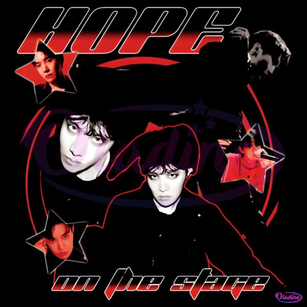 J Hope Bts On The Stage Retro Graphic PNG