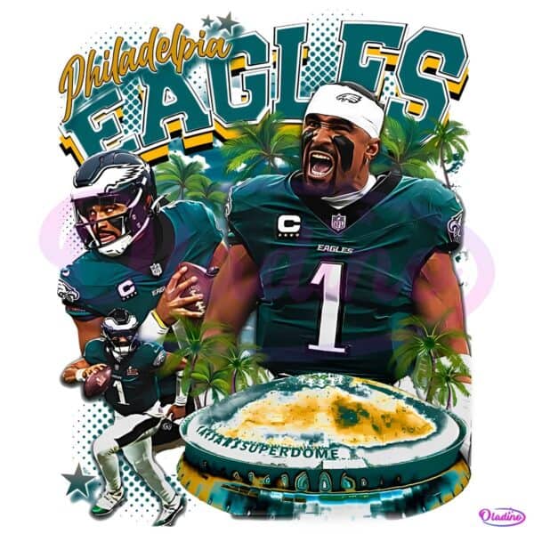 Jalen Hurts Philadelphia Eagles Superdome Stadium Football PNG