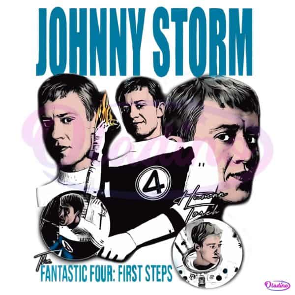 Johnny Storm Human Torch Vintage Marvel Fantastic Four First Steps PNG