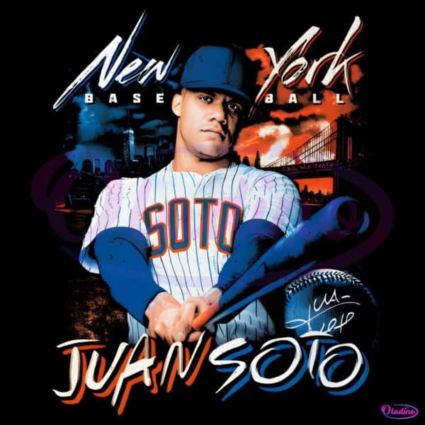 Juan Soto New York Baseball Grunge Style Portrait PNG