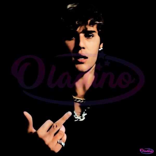 Justin Bieber Dark Mood Edgy Streetwear Album Style PNG