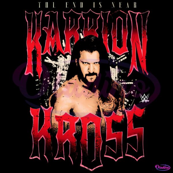 Karrion Kross The End Is Near Gothic Wrestling Poster Style PNG