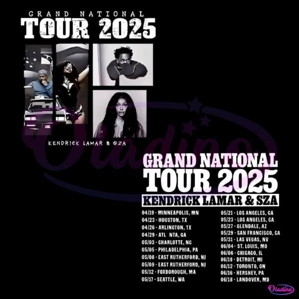 Kendrick Lamar Sza Grand National Tour 2025 Album Style PNG
