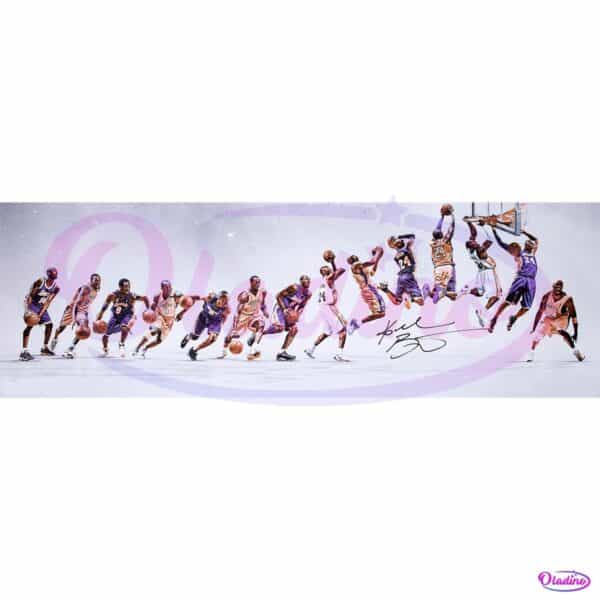 Kobe Bryant Through The Years Poster Los Angeles Lakers Basketball PNG