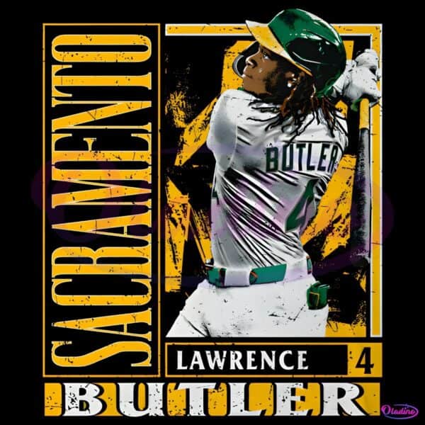Lawrence Butler Sacramento Baseball Card Style Fan PNG