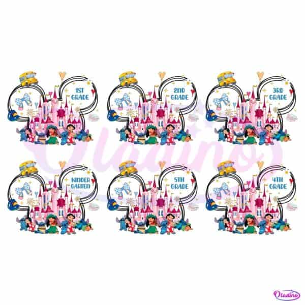 Lilo And Stitch Back To School First Day Prek Kindergarten Grade PNG