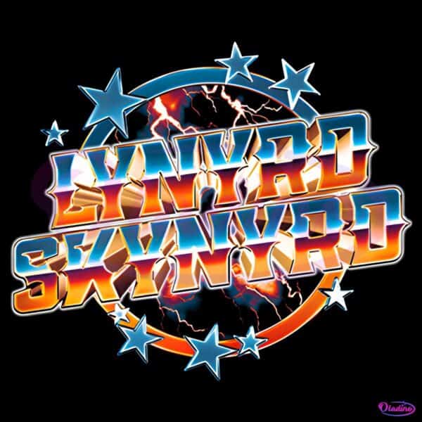 Lynyrd Skynyrd Chrome Lightning Stars PNG