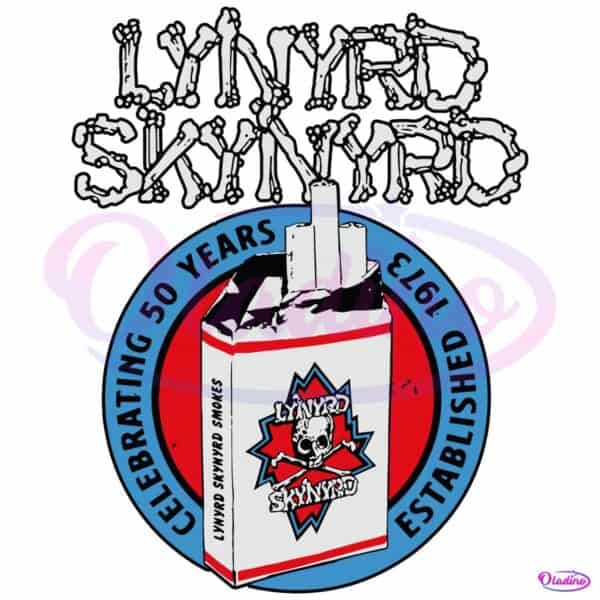Lynyrd Skynyrd Cigarette Pack 50Th Anniversary Established 1973 SVG