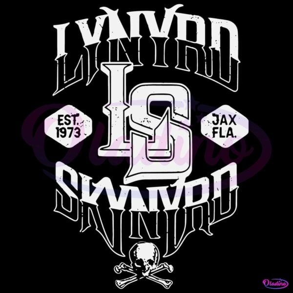 Lynyrd Skynyrd Interlock Skull Logo Jax Florida Rock Band SVG