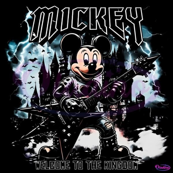 Mickey Mouse Heavy Metal Rock Band PNG