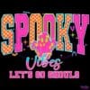 Neon Spooky Vibes Checkered Ghost Halloween PNG