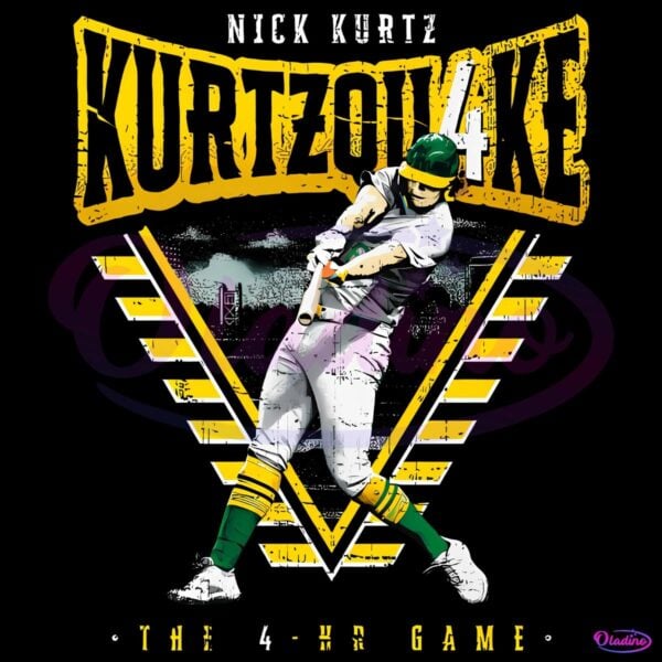 Nick Kurtz Baseball Four Home Run Game Sacramento Grunge Style PNG