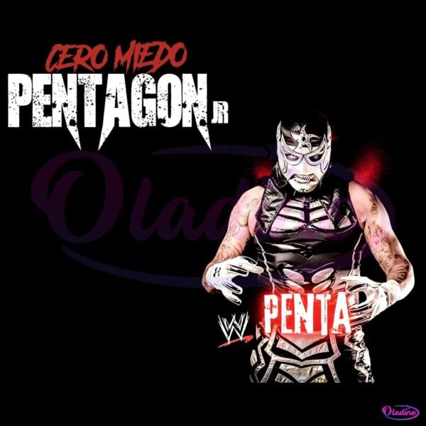 Pentagon Jr Cero Miedo Masked Wrestler Dual Sided Red Black PNG