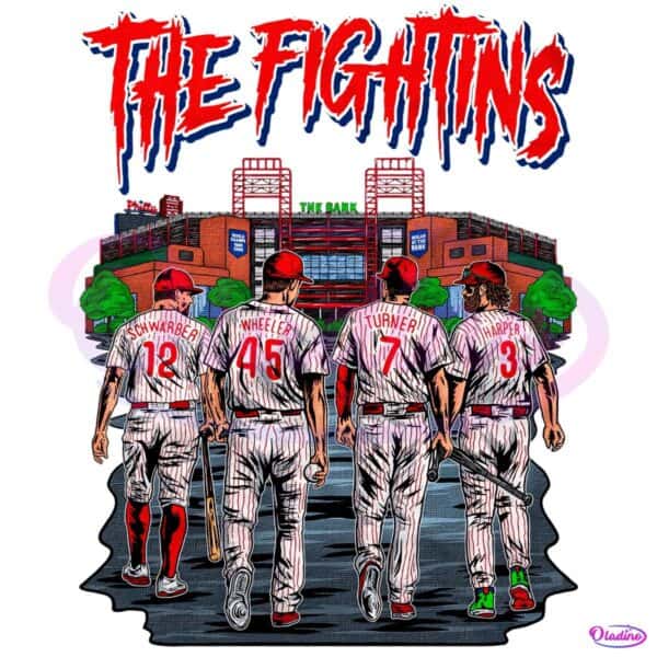 Philadelphia Fightins Baseball Players Walking To Citizens Bank Park PNG