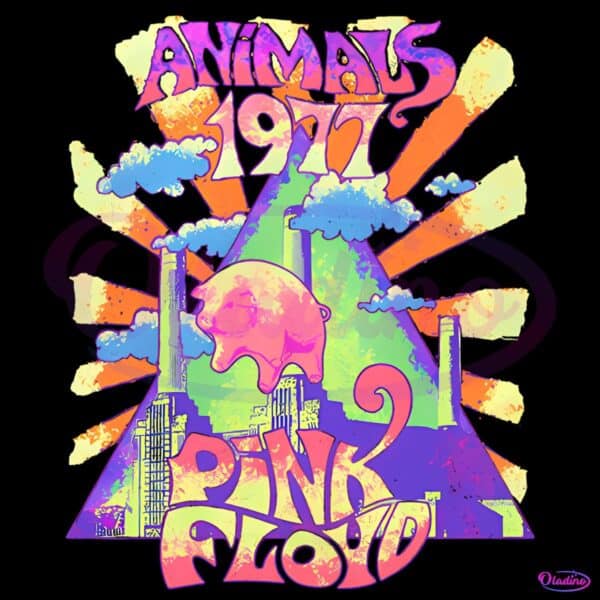 Pink Floyd Animals 1977 Psychedelic Album Art Graphic PNG