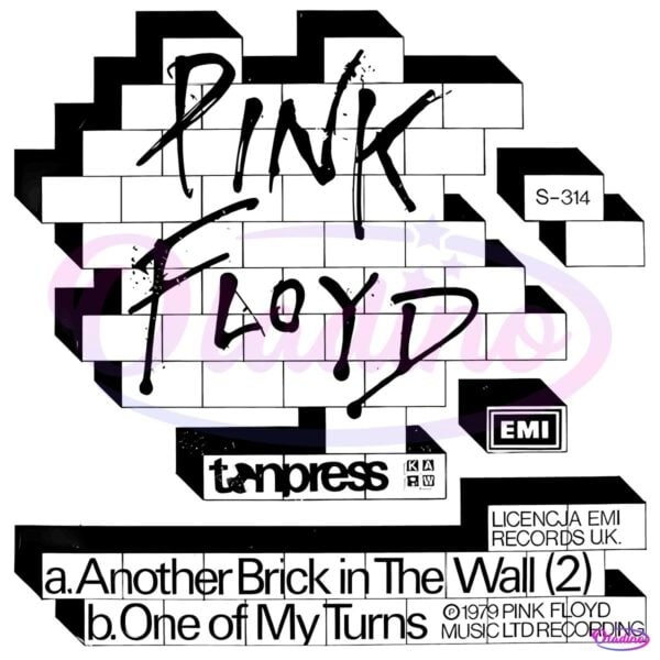 Pink Floyd Another Brick In The Wall Retro Record Poster PNG