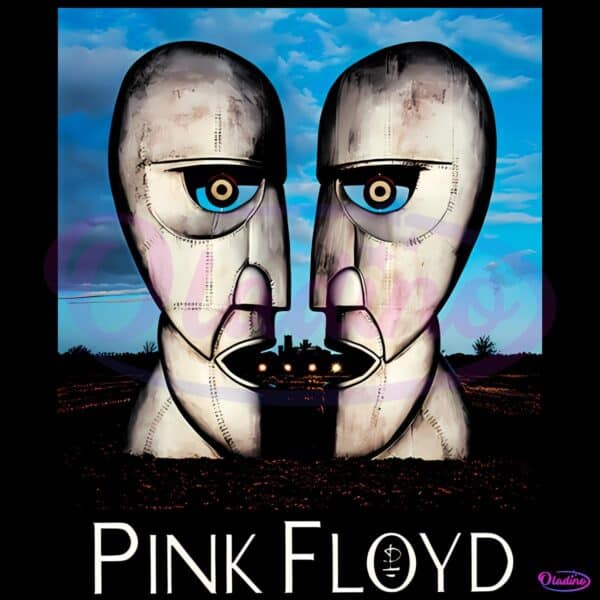 Pink Floyd The Division Bell Surreal Stone Heads Album Cover PNG