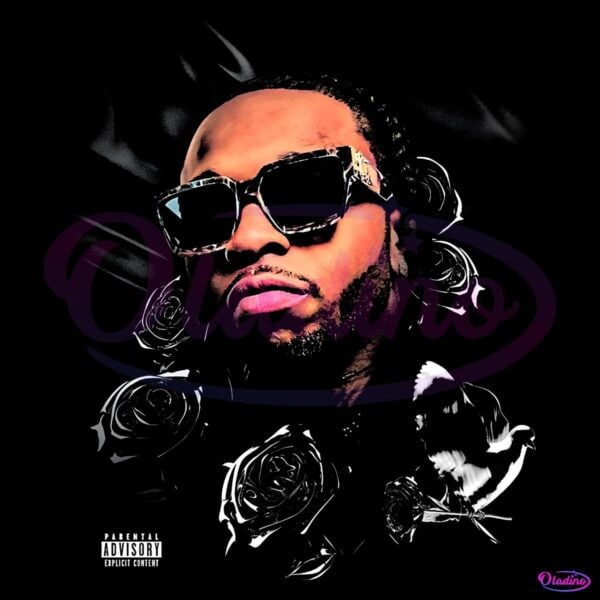 Pop Smoke Rose Thorns Rap Legend Memorial PNG