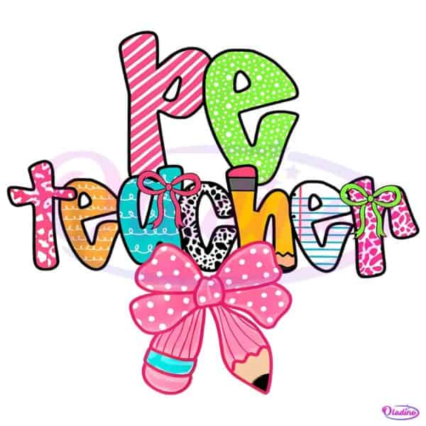 Preschool Teacher Preppy Back To School Coquette PNG