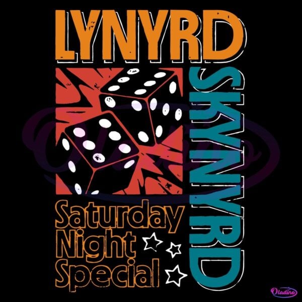 Retro Dice Lynyrd Skynyrd Saturday Night Special SVG