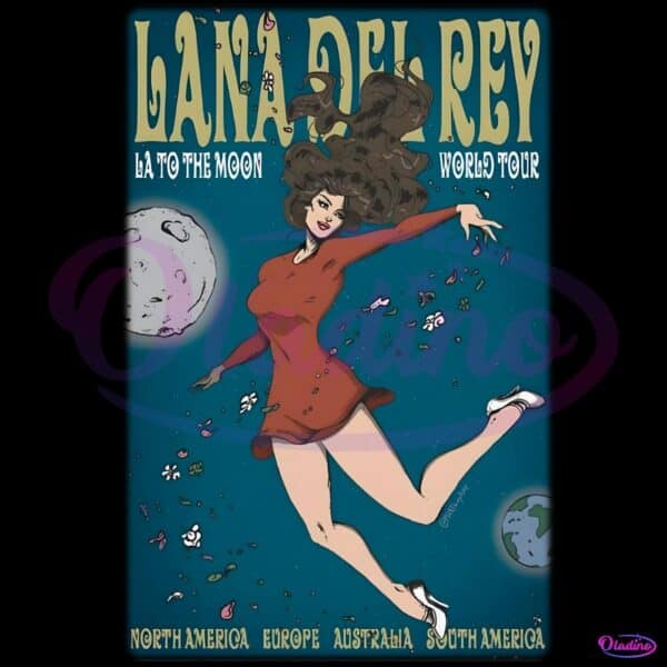 Retro Lana Del Rey La To The Moon World Tour PNG
