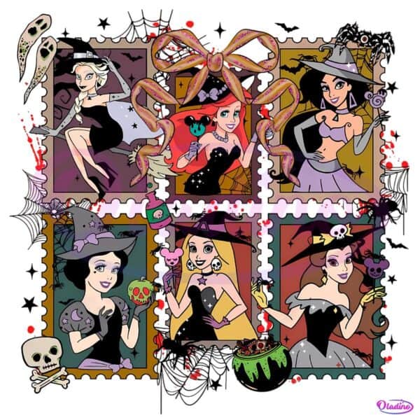 Retro Princess Witch Coquette Bow Halloween PNG