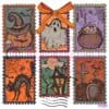 Retro Spooky Halloween Stamp PNG