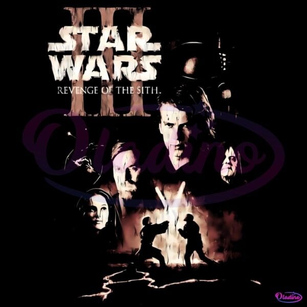 Revenge Of The Sith Anakin Obi Wan Padme Retro Star Wars Movie PNG