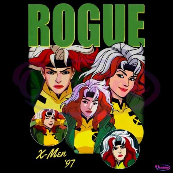 Rogue X Men 97 Animated Marvel Vintage Comic Character PNG