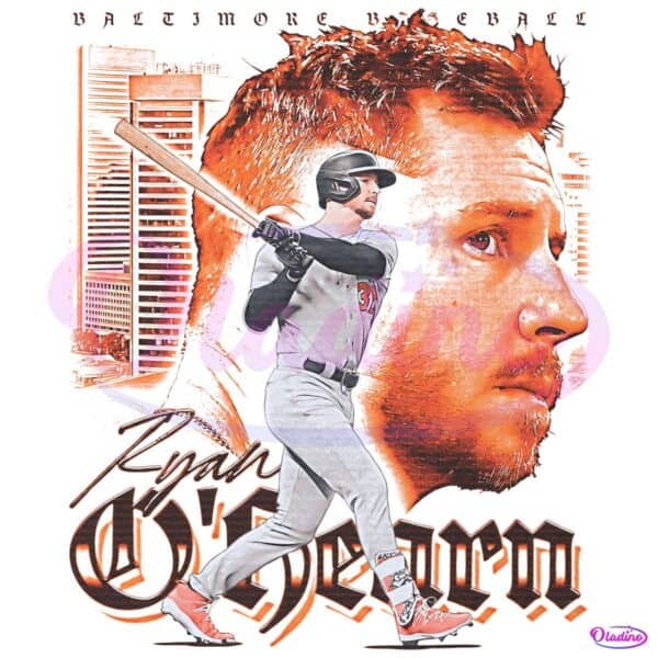 Ryan O Hearn Baltimore Baseball Vintage Style Graphic PNG