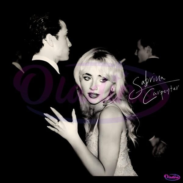 Sabrina Carpenter Elegant Party Retro Black And White PNG