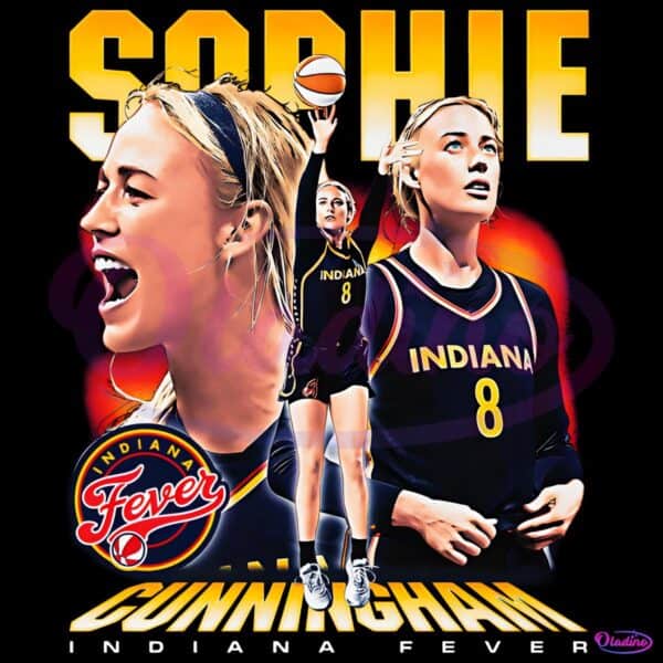 Sophie Cunningham Indiana Fever Basketball Vintage PNG