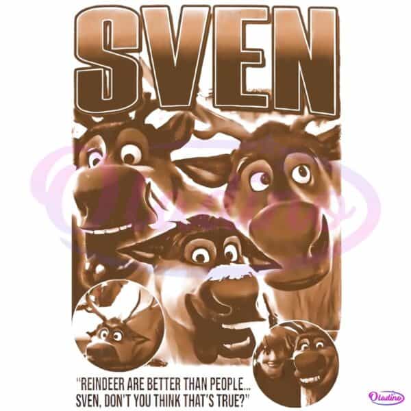Sven Frozen Reindeer Character Disneyland Family Trip PNG