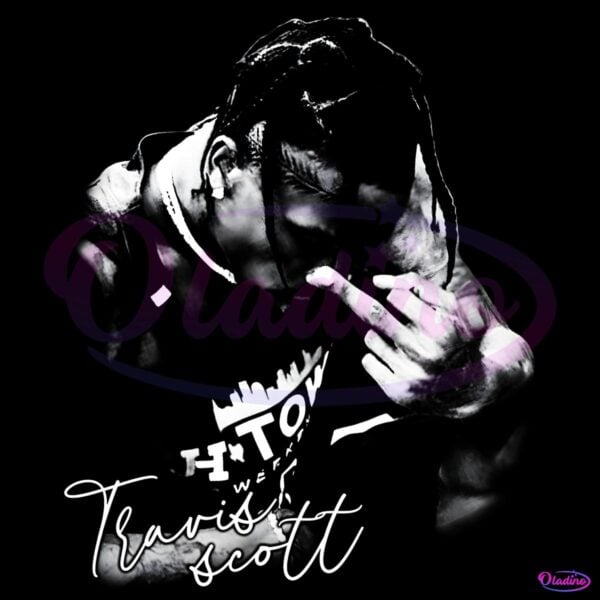 Travis Scott H Town Middle Finger Rap Tour Fanart PNG