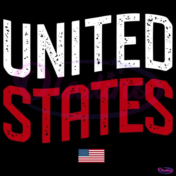 United States Bold Text American Flag Patriotic Distressed SVG