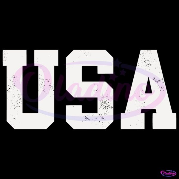Usa Bold Serif Typography Distressed Vintage Style SVG