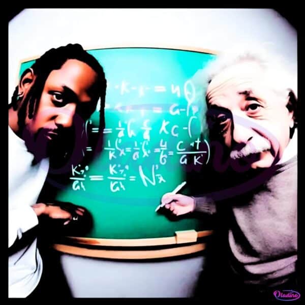 Vintage Kendrick Lamar Einstein Classroom Rap Genius Meme PNG