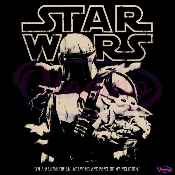 Vintage Mandalorian Grogu Star Wars Din Djarin Pedro Pascal Graphic PNG