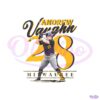 Andrew Vaughn Milwaukee Baseball Vintage Number 28 PNG