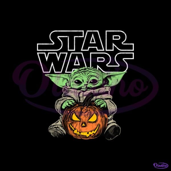 Baby Yoda Halloween Cute Grogu Pumpkin Star Wars PNG