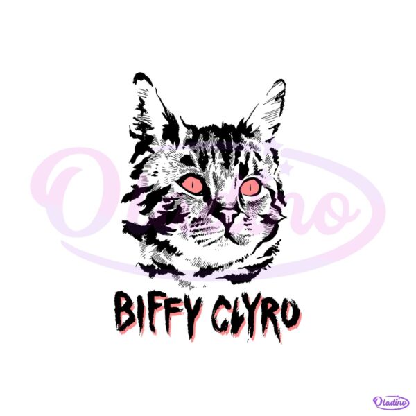Biffy Clyro Black Cat Shirt Feline Pink Eyes Punk Rock SVG