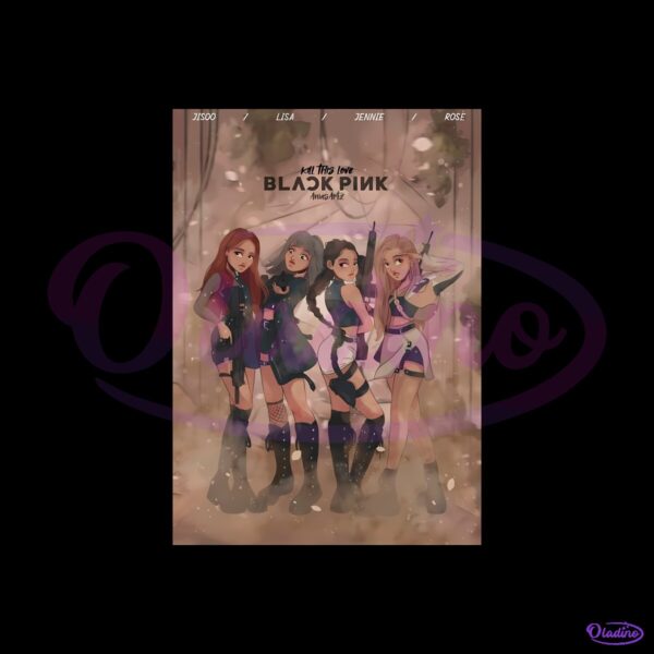 Blackpink Anime Fan Art Kpop Girl Group Collage PNG