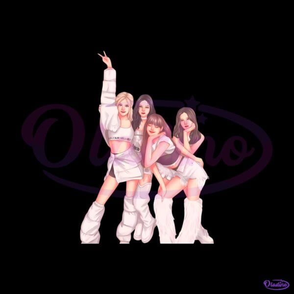 Blackpink Cartoon Concert Kawaii Girl Group PNG