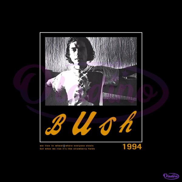 Bush 1994 Vintage Band Portrait PNG