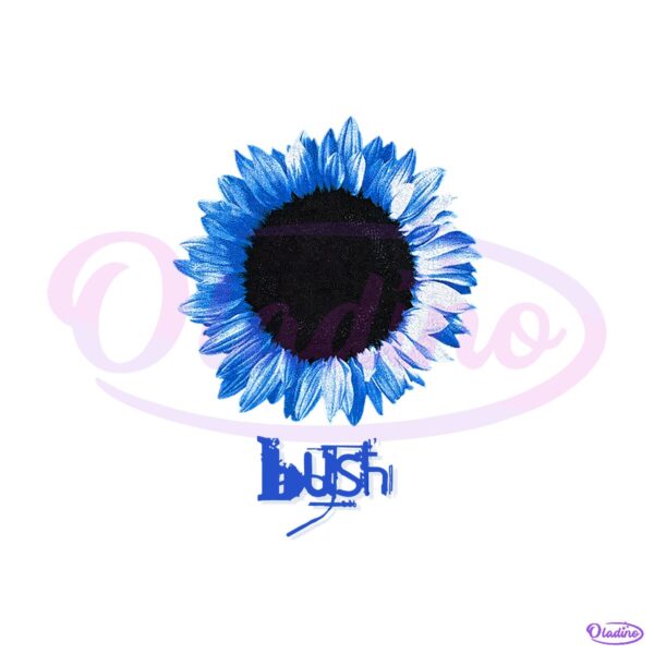 Bush Blue Sunflower Grunge Band PNG