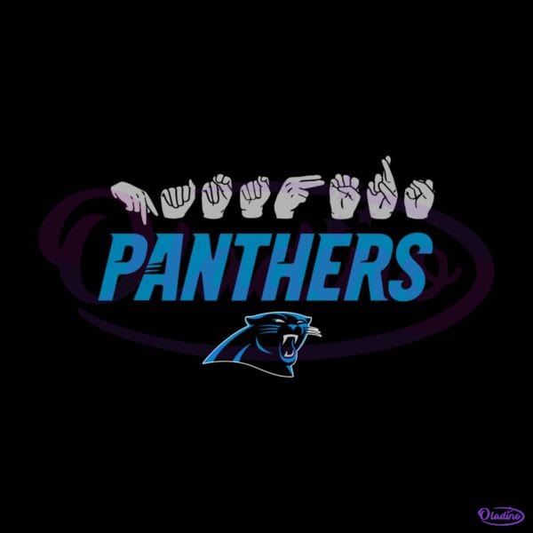 Carolina Panthers Homage Youth Love Sign SVG