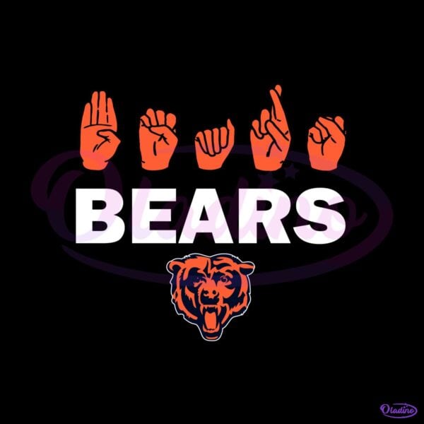 Chicago Bears Homage Youth Love Sign SVG