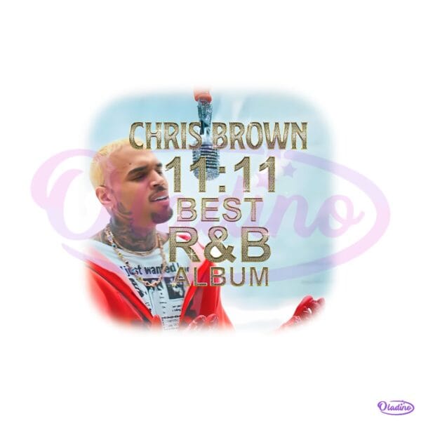 Chris Brown 11 11 Best Rnb Album Gold Glitter Typography PNG
