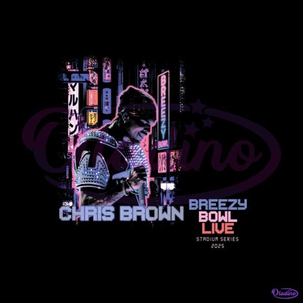 Chris Brown Breezy Bowl Xx Neon City Lights Tour Graphic PNG